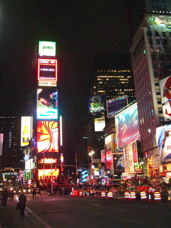 New York: Time Square in der Nacht